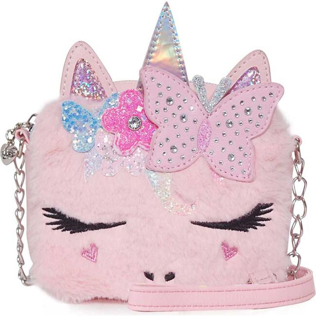 Miss Gwen Butterfly Crown Plush Crossbody, Pink - OMG Accessories Bags ...