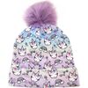 Miss Gwen Ombre Print PomPom Hat & Gloves Set, Purple - Hats - 4