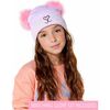 Miss Bella Hearts PomPom Hat & Gloves Set, Pink - Hats - 2 - thumbnail