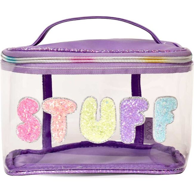 Bubble STUFF Clear Glam Bag, Purple