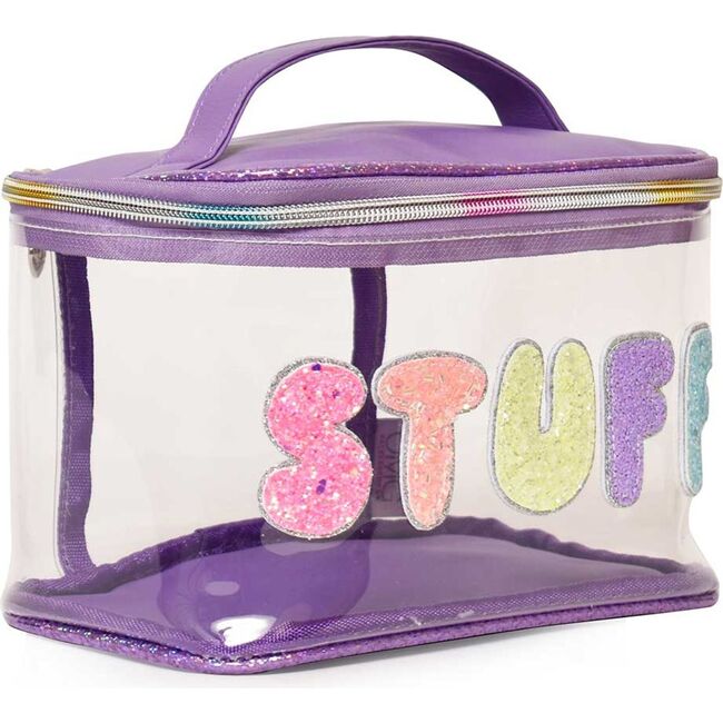 Bubble STUFF Clear Glam Bag, Purple