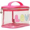Bubble 'LOVE' Clear Glam Bag, Pink - Bags - 2