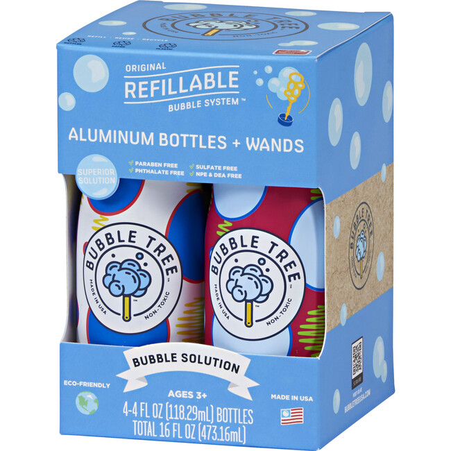4-Pack Original Refillable Bubble System™ Bottles