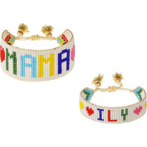 Mini & Me: Rainbow MAMA and ILY Bracelet Set