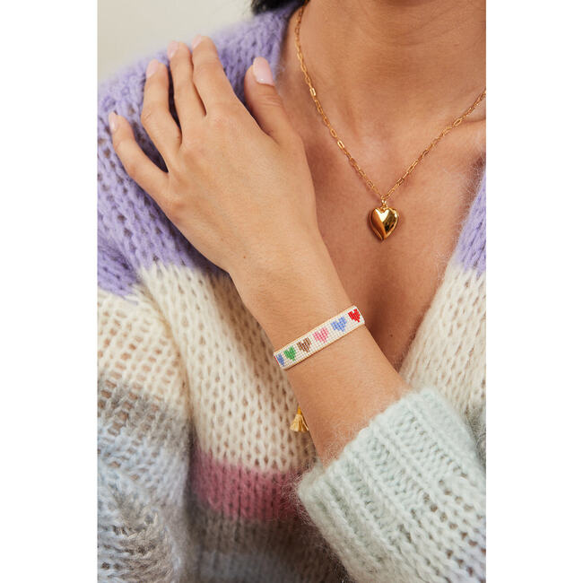 Mini & Me: Rainbow Hearts Bracelet Set - Bracelets - 3