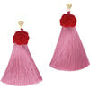 Women's Topknots Earrings, Cherry Top & Peony Pink - Earrings - 1 - thumbnail