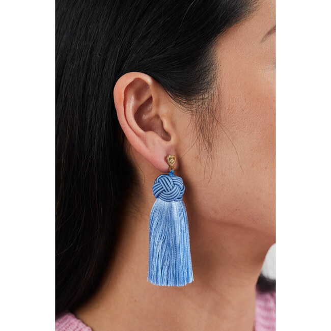 Women's Topknots Earring, Cornflower - Earrings - 3