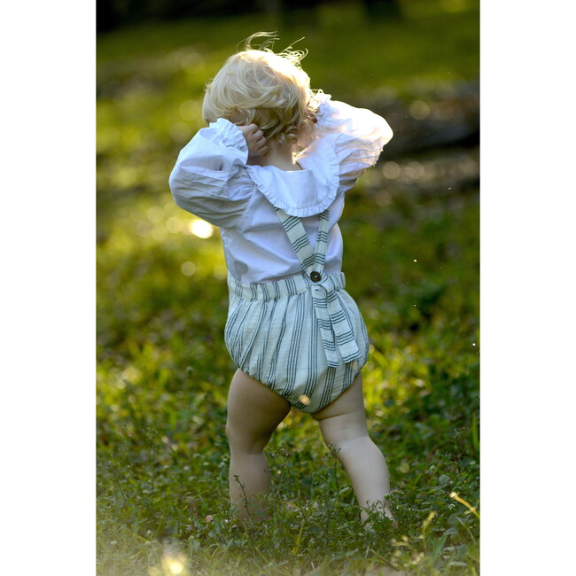 Alex Baby Romper, Gauze Dust Stripes - Rompers - 3