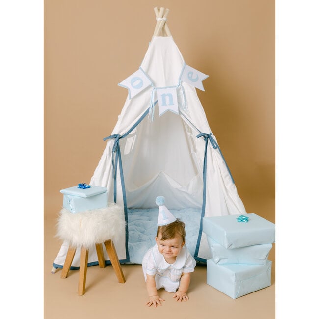 Tyler Play Tent, White/Denim - Play Tents - 8