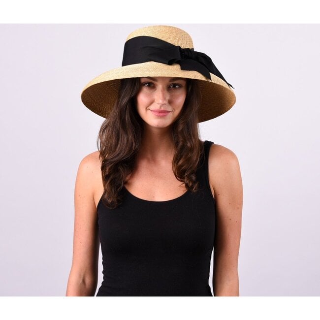 Women's Wauwinet, Medium Brim, Leghorn Straw