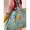 Medium Love Tote, Mint & Pale Yellow - Bags - 2