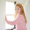 Organic Breton Stripe Top, Robin Red - Blouses - 2