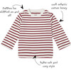 Organic Breton Stripe Top, Robin Red - Blouses - 3