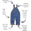 Good Vibes Stonewash Denim Dungarees, Multi - Overalls - 5