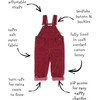 Corduroy Overalls, Robin Red - Overalls - 4
