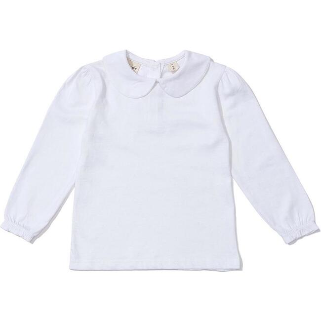 Organic Peter Pan Collar Top, White