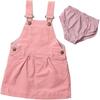 Corduroy Overall Dress, Pink - Dresses - 1 - thumbnail