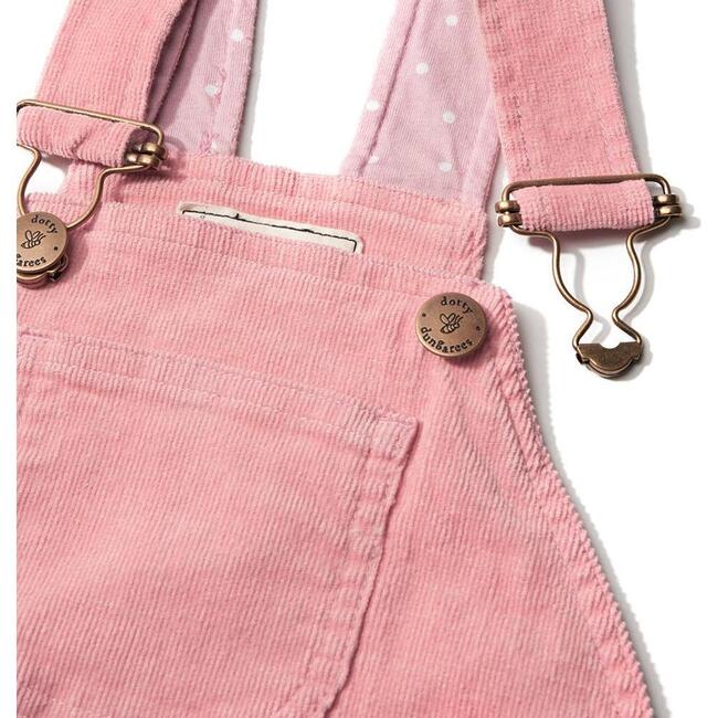 Corduroy Overall Dress, Pink - Dresses - 4