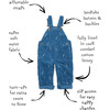Lightning Dungarees, Nordic Blue - Overalls - 4