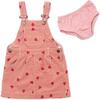 Heart Print Corduroy Dress, Pink - Dresses - 1 - thumbnail