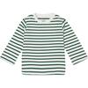 Organic Breton Stripe Top, Green - Blouses - 1 - thumbnail