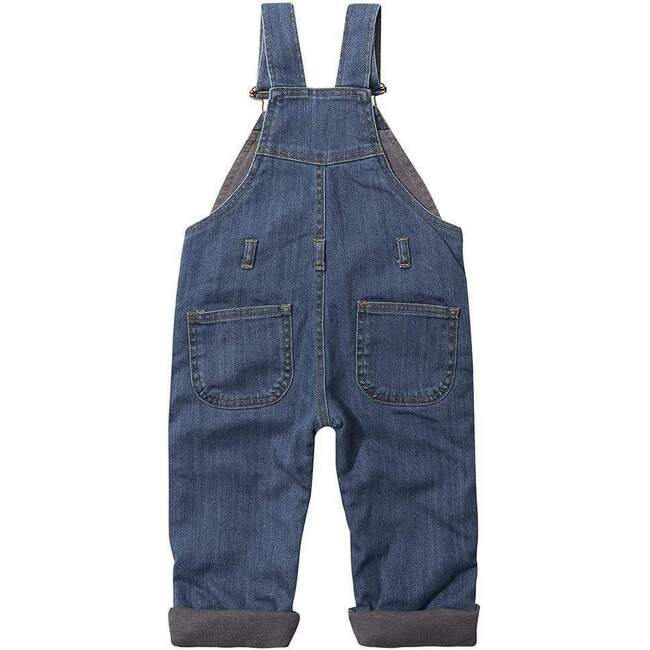 Stonewash Denim Dungarees, Blue - Overalls - 4