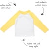 Organic Baseball Top, Yellow - Blouses - 3