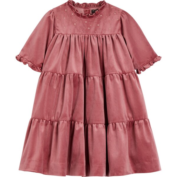 Millie Dress, Pink - Velveteen Dresses | Maisonette