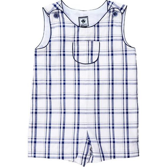 Jack Classic Shortall Navy Plaid - Onesies - 1