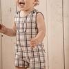 Jack Classic Shortall Navy Plaid - Onesies - 2