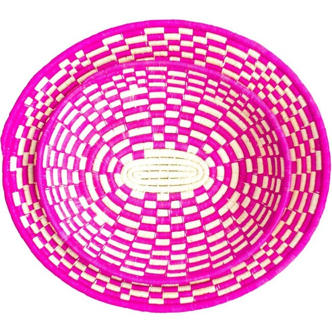 Handwoven Basket, Pink - Storage - 5