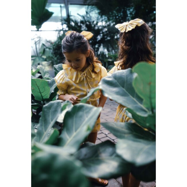 Gingham Bow Pack, Green & Yellow - Hair Accessories - 3