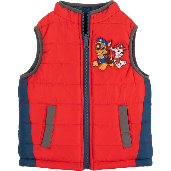 Andy & Evan x PAW Patrol Reversible Puffer Vest, Red