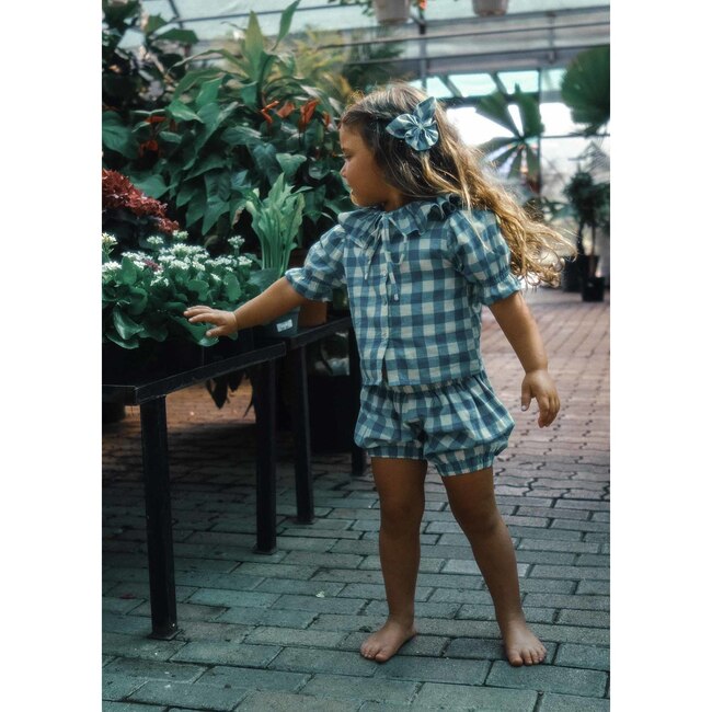 Gingham Bow Pack, Green & Yellow - Hair Accessories - 5