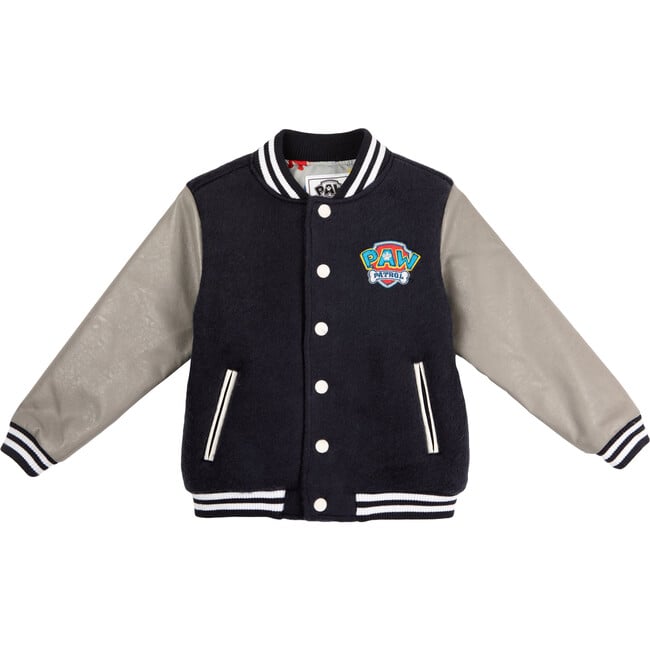 Andy & Evan x PAW Patrol Varsity Letterman Jacket, Blue