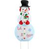 Outdoor Metal Snowman Sign, White - Outdoor Decor - 1 - thumbnail