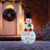 Outdoor Metal Snowman Sign, White - Outdoor Decor - 2