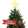 Santa Sleigh Animated Tree Topper with Banner, Dark Skin Tone - Toppers - 2 - thumbnail