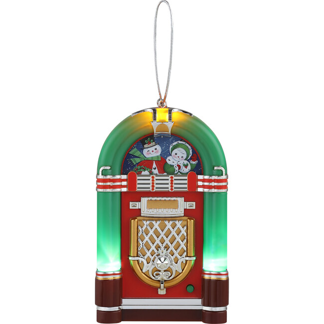 Miniature Vintage Jukebox Ornament, Green