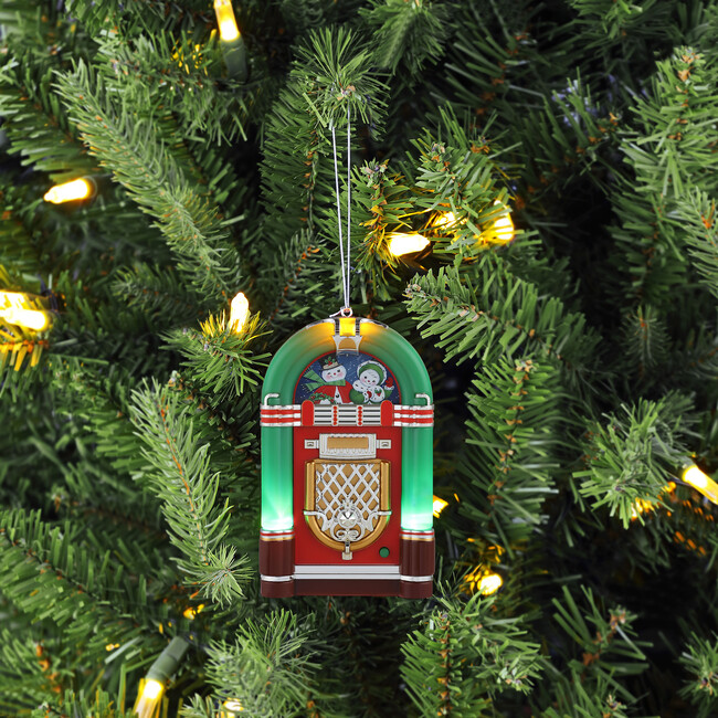 Miniature Vintage Jukebox Ornament, Green