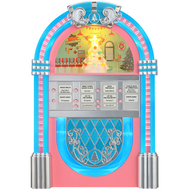 10.5" Vintage Christmas Jukebox, Pink - Accents - 1