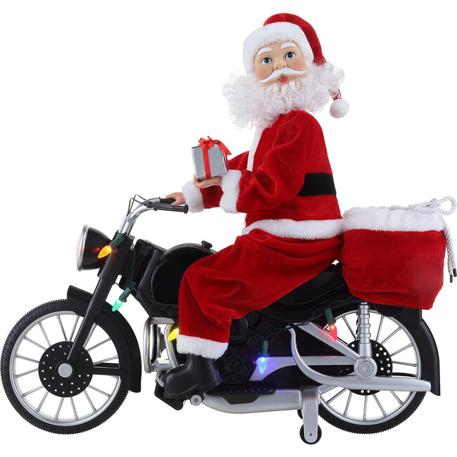 Motorcycling Santa, Light Skin Tone - Accents - 1