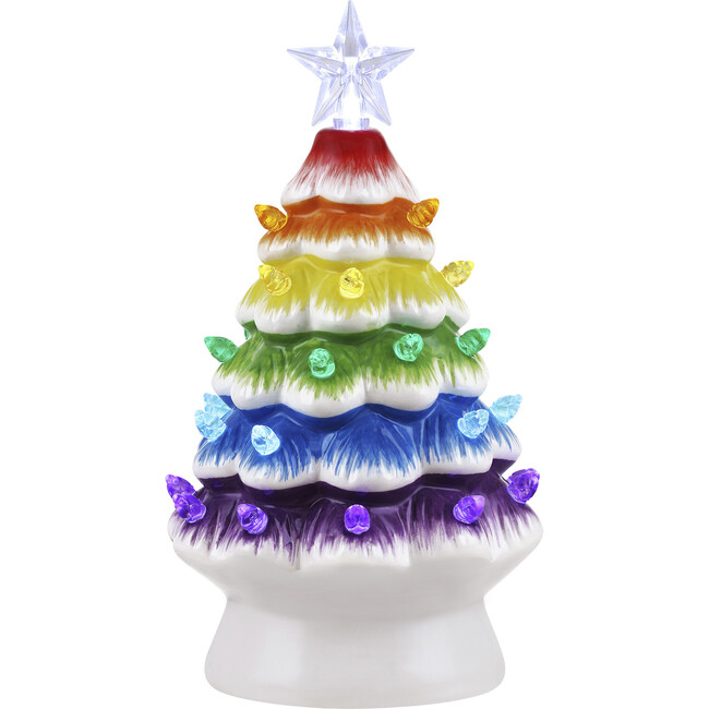 7" Nostalgic Ceramic Tree, Rainbow - Accents - 1