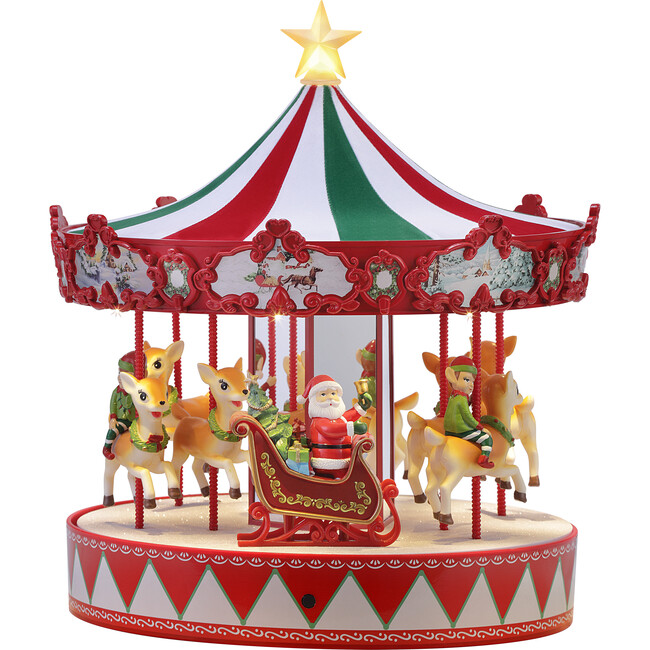 13" Vintage Carousel, Multi