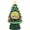 14" Reindeer Snow Globe Nostalgic Tree, Green - Accents - 1 - thumbnail