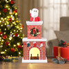 18" Animated Santa in Chimney, Light Skin Tone - Accents - 2