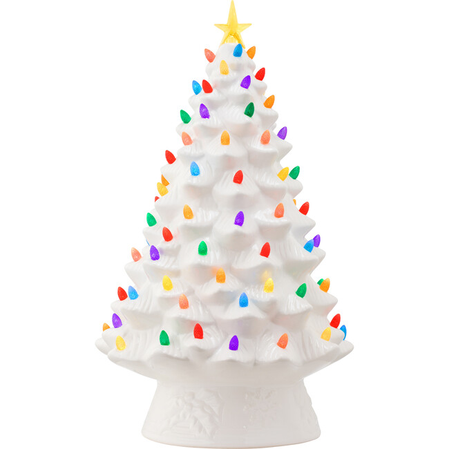 18" Nostalgic Christmas Tree, White