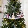 24" Plaid Christmas Village Around the Tree, White - Accents - 2