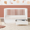 Bento 3-in-1 Convertible Storage Crib with Toddler Bed Conversion Kit, White - Cribs - 2