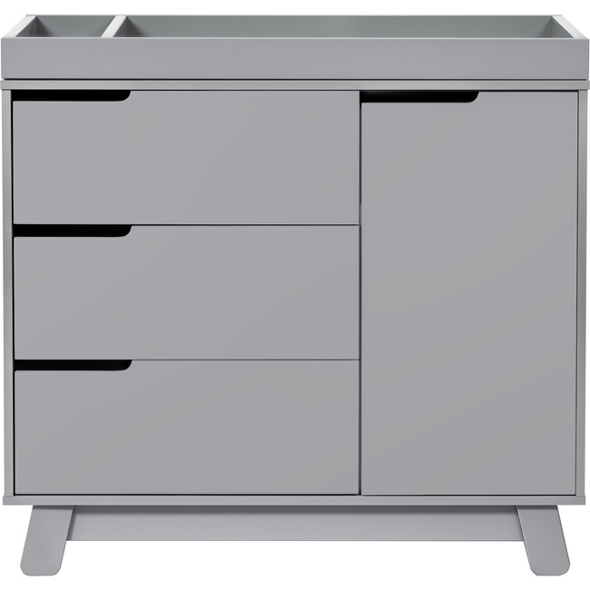 Hudson 3-Drawer Changer Dresser with Removable Changing Tray, Grey